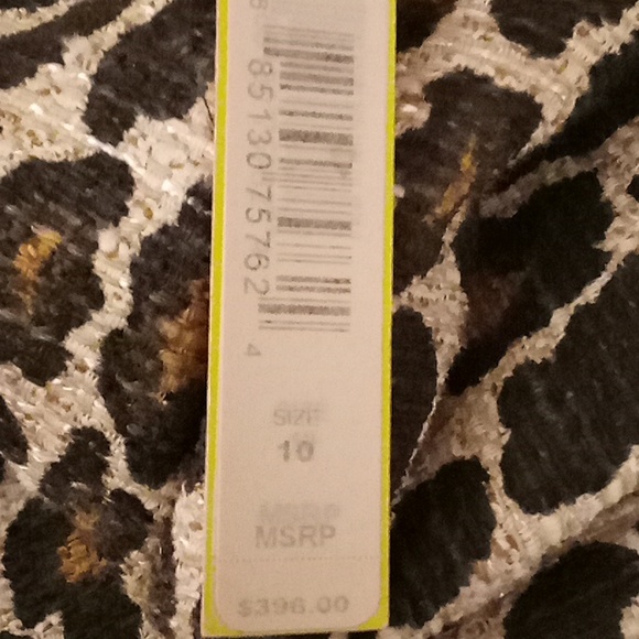 NEW Alice Olivia Boho Contemporary Size 10 Leopard Print Cream-Brown Colors B26 - Picture 16 of 16